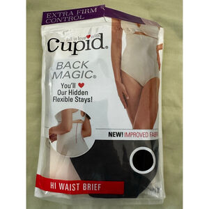 Cupid Black Back Magic Hi Waist Brief Shapewear L